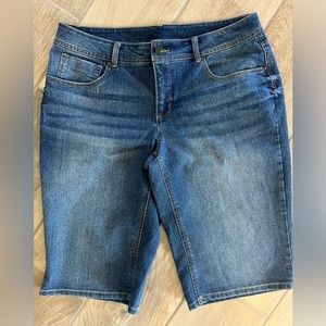 Womens Plus Faded Glory 16 Wide Leg Jean Capris